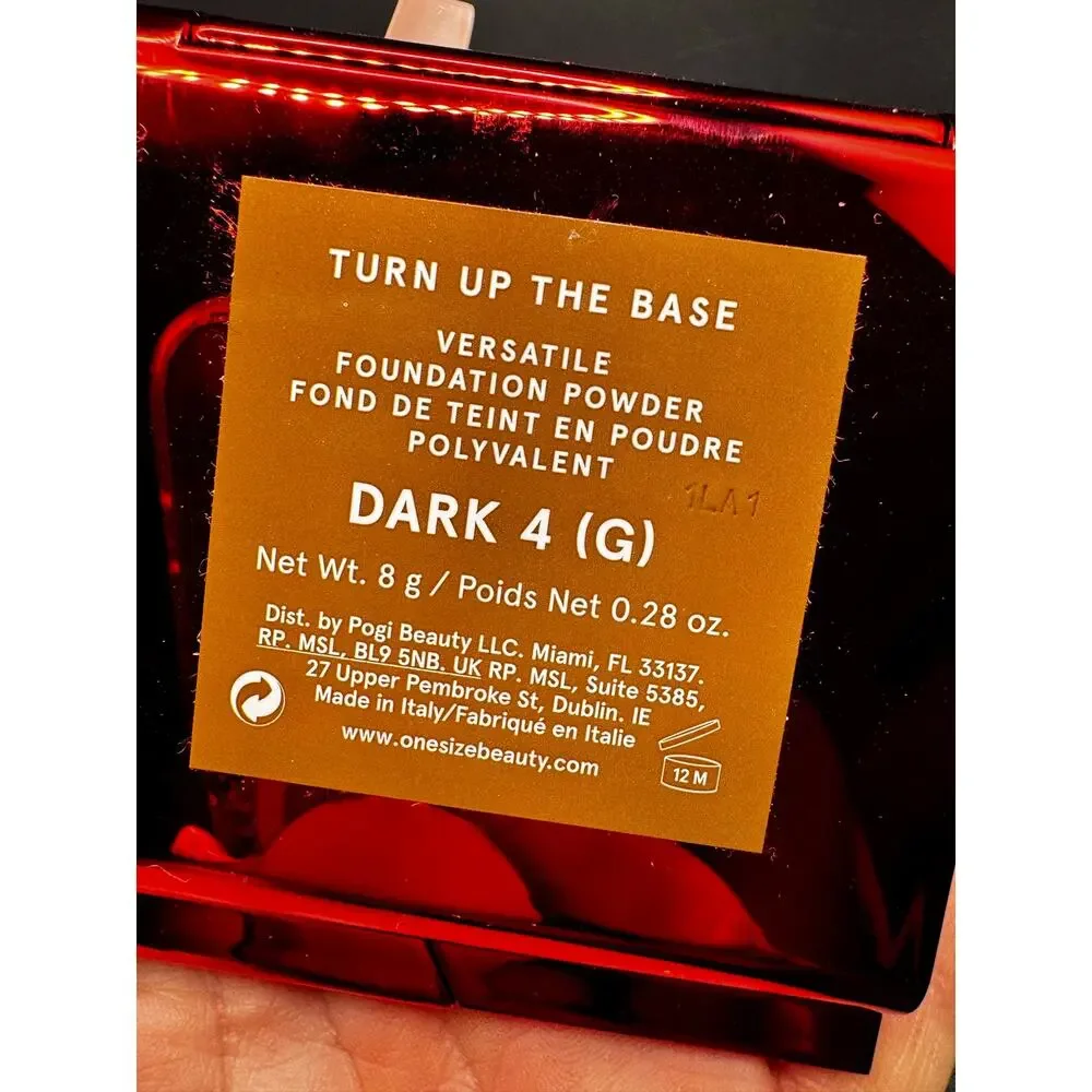 NWT One Size Turn Up The Base Versatile Foundation Powder Dark, FULL SIZE